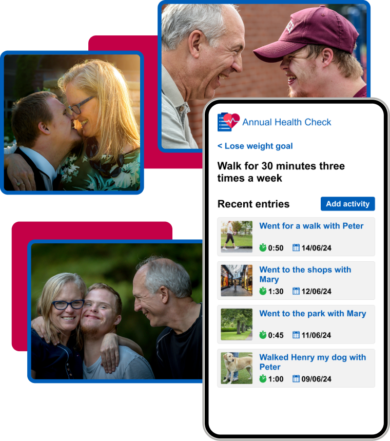 A patient with their family and multiple view of the system